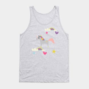 cute grau unicorn Tank Top